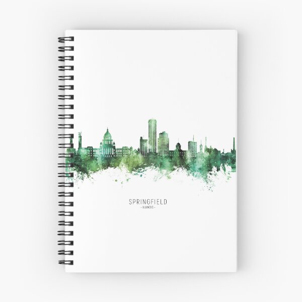 Aperçu de l'œuvre Springfield Illinois Skyline créée et vendue par ArtPrints.