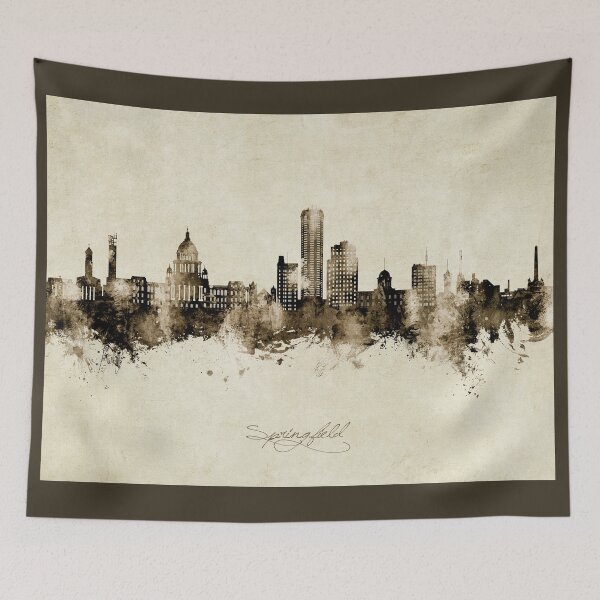 Artikelvorschau, Springfield Illinois Skyline entworfen und verkauft von ArtPrints.