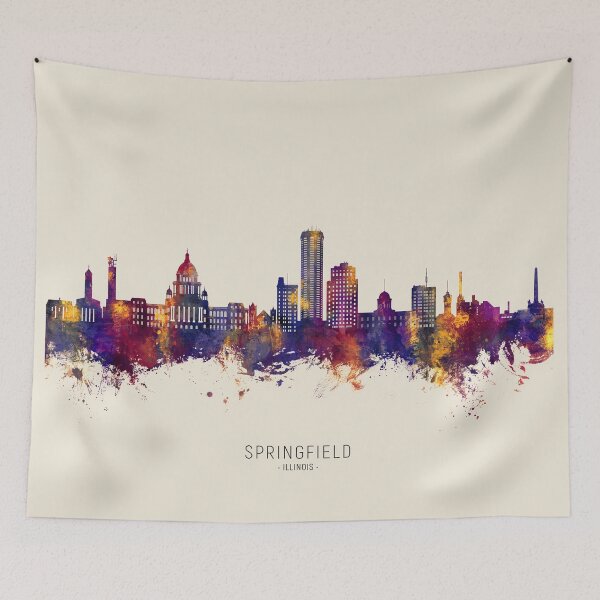 Artikelvorschau, Springfield Illinois Skyline entworfen und verkauft von ArtPrints.