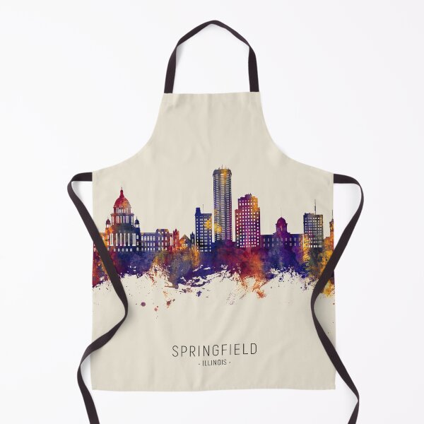Aperçu de l'œuvre Springfield Illinois Skyline créée et vendue par ArtPrints.