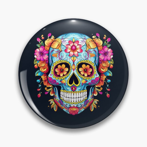 Item preview, Beautiful sugar skull, Mexican skull, flowers, Dia de los muertos designed and sold by nitty-gritty.