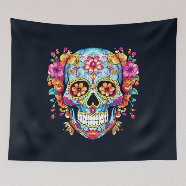 Item preview, Beautiful sugar skull, Mexican skull, flowers, Dia de los muertos designed and sold by nitty-gritty.
