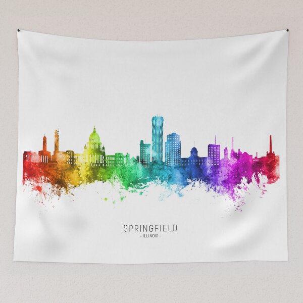 Artikelvorschau, Springfield Illinois Skyline entworfen und verkauft von ArtPrints.