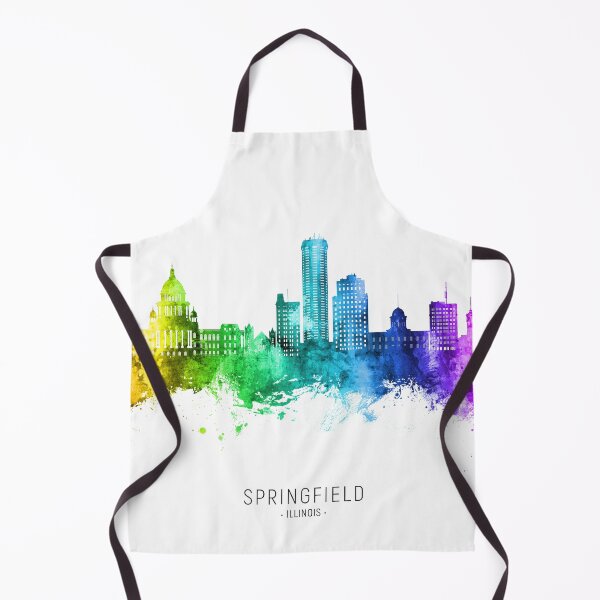 Aperçu de l'œuvre Springfield Illinois Skyline créée et vendue par ArtPrints.