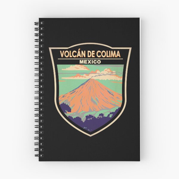 Artikelvorschau, Volcan De Colima Mexiko-Abzeichen entworfen und verkauft von KrisSidDesigns.