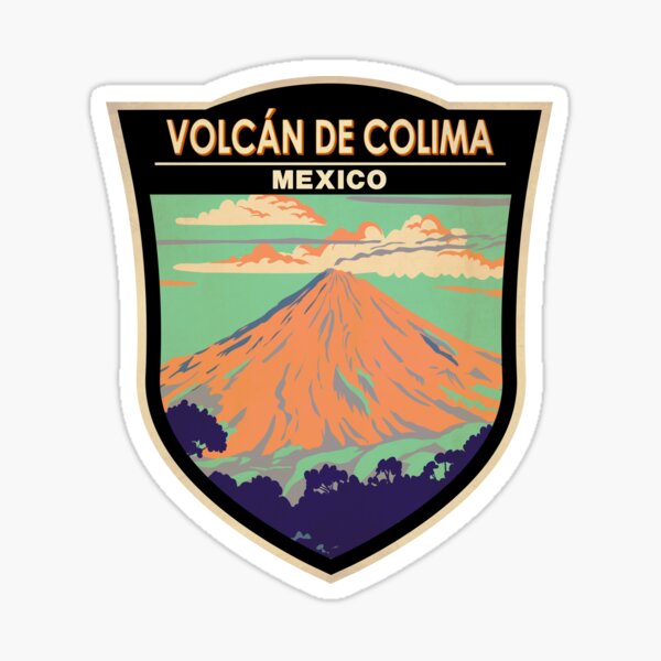 Item preview, Volcan De Colima Mexico Badge designed and sold by KrisSidDesigns.