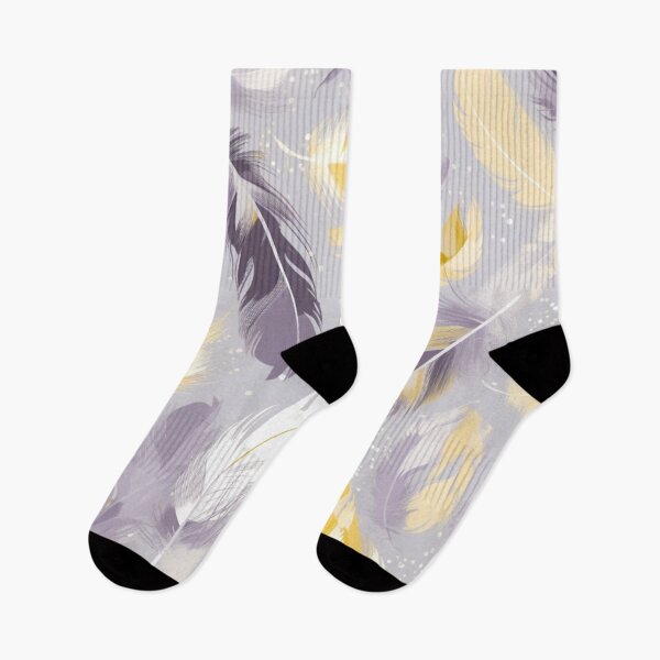 Item preview, Feathers - Lavender, mustard, beige, gray, silver designed and sold by Highlandkings.