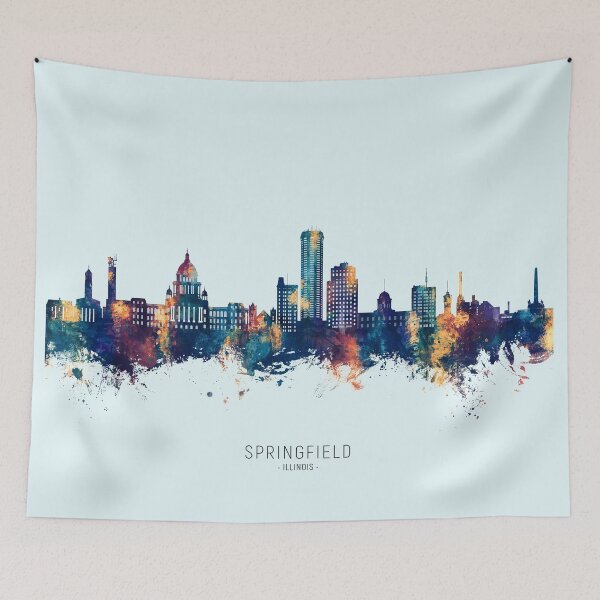 Artikelvorschau, Springfield Illinois Skyline entworfen und verkauft von ArtPrints.