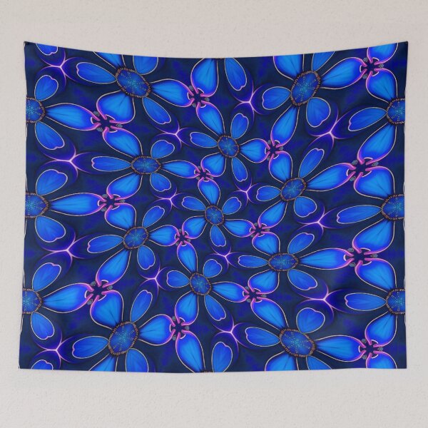 Item preview, Deep Blue Flower Pattern designed and sold by Patternflower.