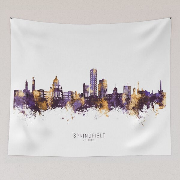 Artikelvorschau, Springfield Illinois Skyline entworfen und verkauft von ArtPrints.