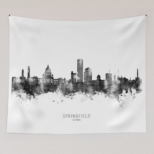 Artikelvorschau, Springfield Illinois Skyline entworfen und verkauft von ArtPrints.