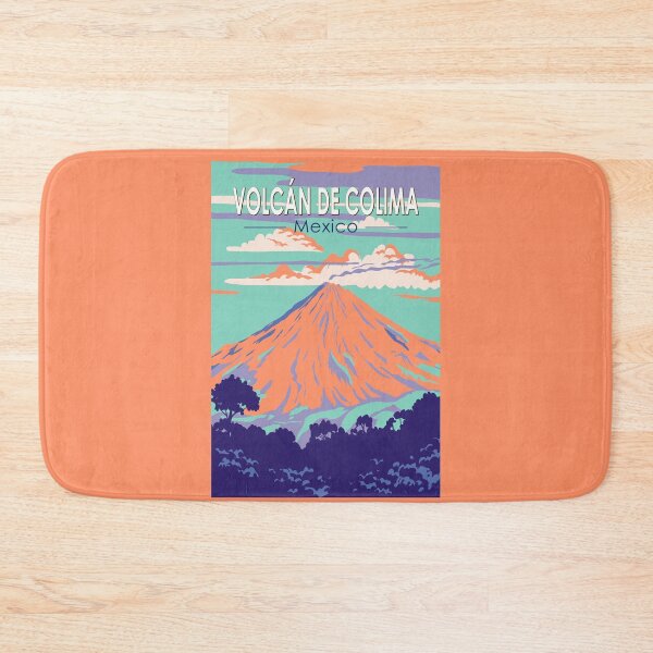 Aperçu de l'œuvre Volcan De Colima Mexique Voyage Art Vintage créée et vendue par KrisSidDesigns.
