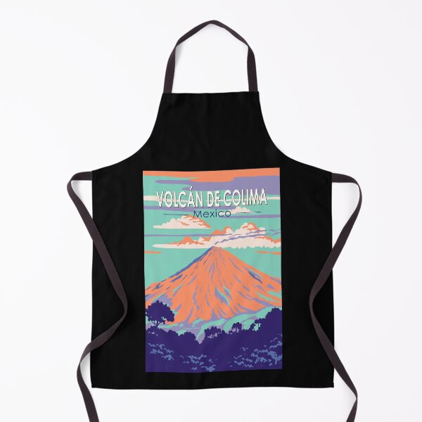 Aperçu de l'œuvre Volcan De Colima Mexique Voyage Art Vintage créée et vendue par KrisSidDesigns.