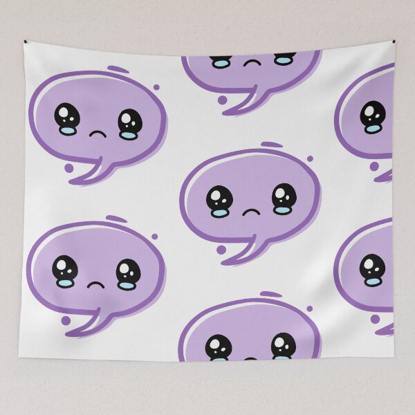Item preview, Cute Purple Sad Face designed and sold by MooZell.
