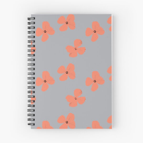Item preview, Gray coral orange flowers pattern designed and sold by joymikim.