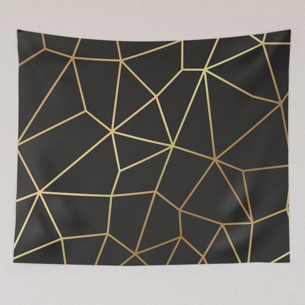 Item preview, Black And Gold Geometrical designed and sold by RUMI-ART-PLANET.