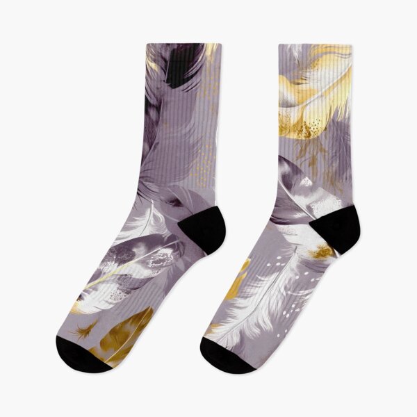 Artikelvorschau, Feathers - Lavender, mustard, beige, gray, silver 3 entworfen und verkauft von Highlandkings.
