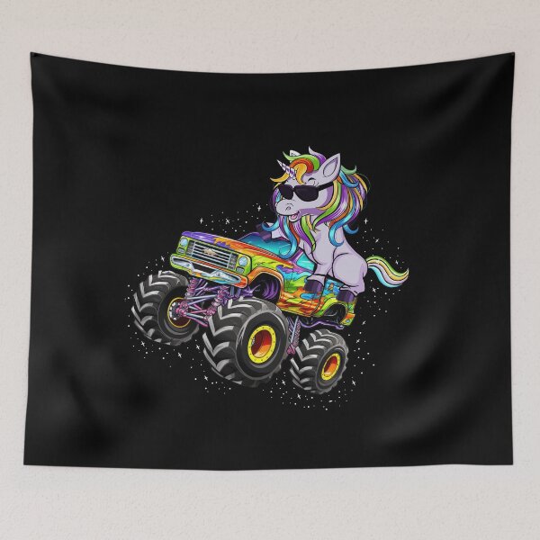 Item preview, Unicorn Riding Monster Truck Funny Kids Unicorn Lover designed and sold by Designer-Girl.
