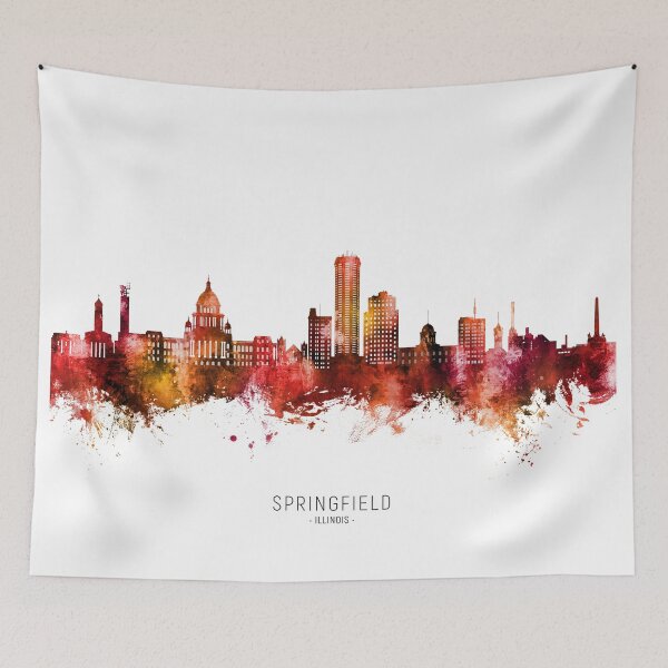 Artikelvorschau, Springfield Illinois Skyline entworfen und verkauft von ArtPrints.