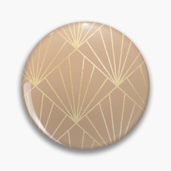 Item preview, Peach Gold Geometrical designed and sold by RUMI-ART-PLANET.