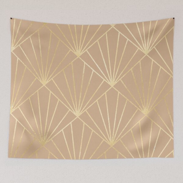 Item preview, Peach Gold Geometrical designed and sold by RUMI-ART-PLANET.