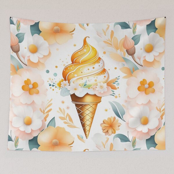 Item preview, golden ice cream summer with roses  designed and sold by Five Seventy Five.
