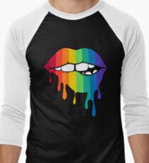 Schwule Lippen Baseballshirt für Männer