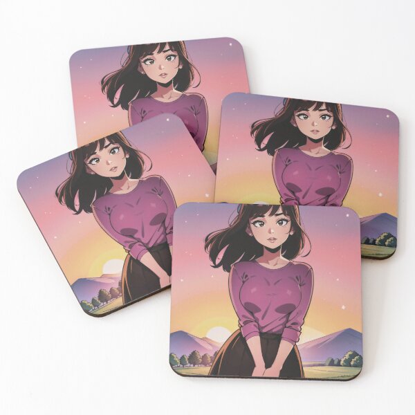 Item preview, Anime Sunset babe designed and sold by Purrfect Aiart.