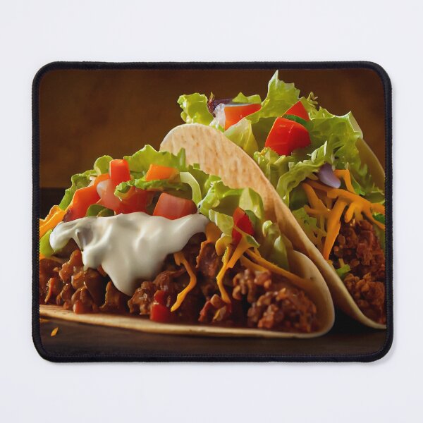 Item preview,  taco on wooden table with sauce generative designed and sold by TheVIP.