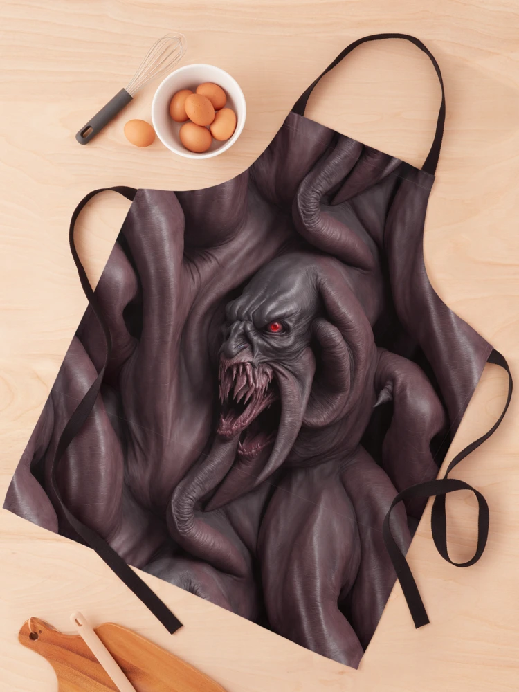 Thumbnail 1 von 6, Schürze, Horor monster melted flesh pattern designt und verkauft von Rothnaric.