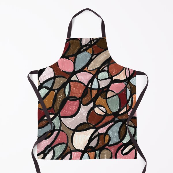Item preview, Oil Pastels Stained Glass Inspired Neutral Abstract Geometric designed and sold by hopecope.