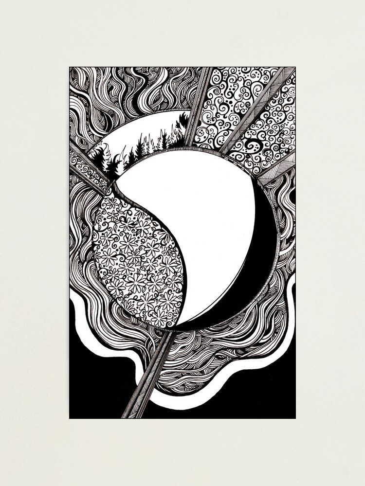 Alternate view of Emanation, Ink Drawing Photographic Print