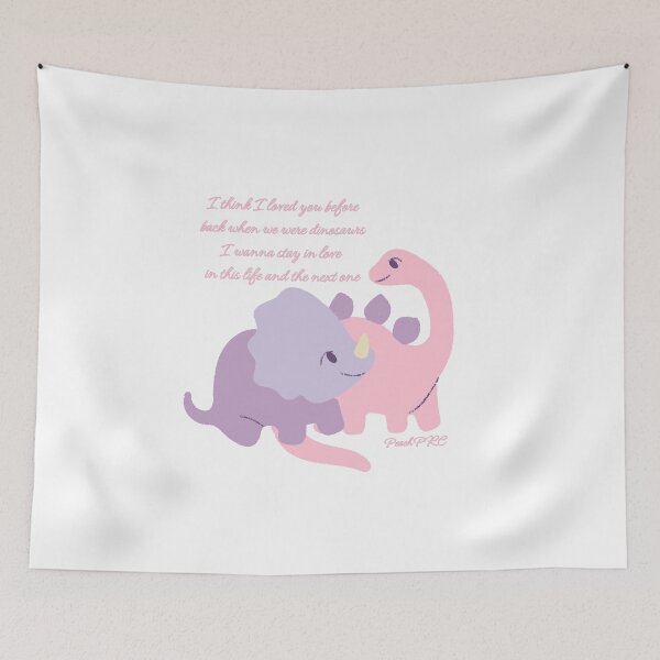 Item preview, Loved You Before Cute Pink Dinosaur Lyrics designed and sold by doria-photos.