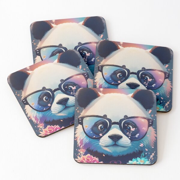 Item preview, Panda Bear Wearing Glasses designed and sold by Lia's AI Art.