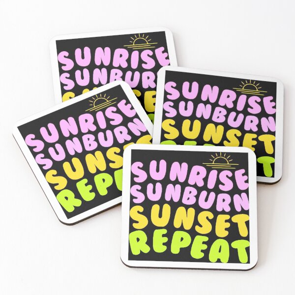 Item preview, Sunrise Sunburn Sunset Repeat" design designed and sold by Puppy Paws.