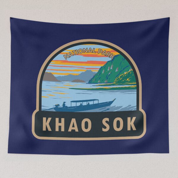Item preview, Khao Sok National Park Thailand Travel Art designed and sold by KrisSidDesigns.