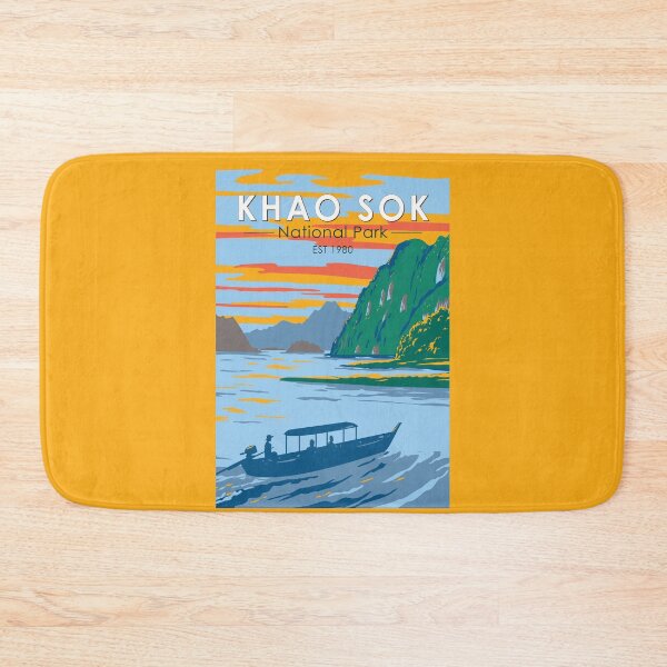 Item preview, Khao Sok National Park Thailand Travel Art Vintage designed and sold by KrisSidDesigns.