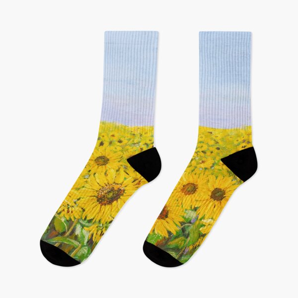 Item preview, yellow sunflower field oil in canvas hand painted  designed and sold by ColorandColor.