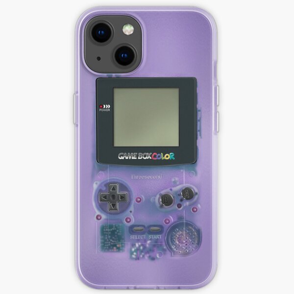 Klassische transparente lila Mini-Videospiele iPhone Flexible Hülle