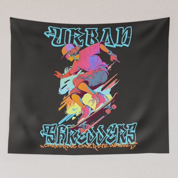 Item preview, Urban Shredders - Skateboarding Graffiti Street Art Clothing for the Thrill Seekers designed and sold by Shegohi.