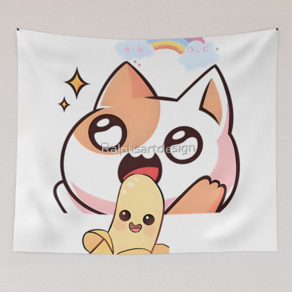 Item preview, kitten eating banana designed and sold by Ralphsartdesign.