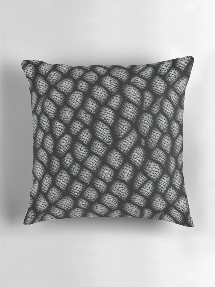 Aperçu 3 sur 4. Coussin avec l'œuvre Dragon scales pattern créée et vendue par Rothnaric.
