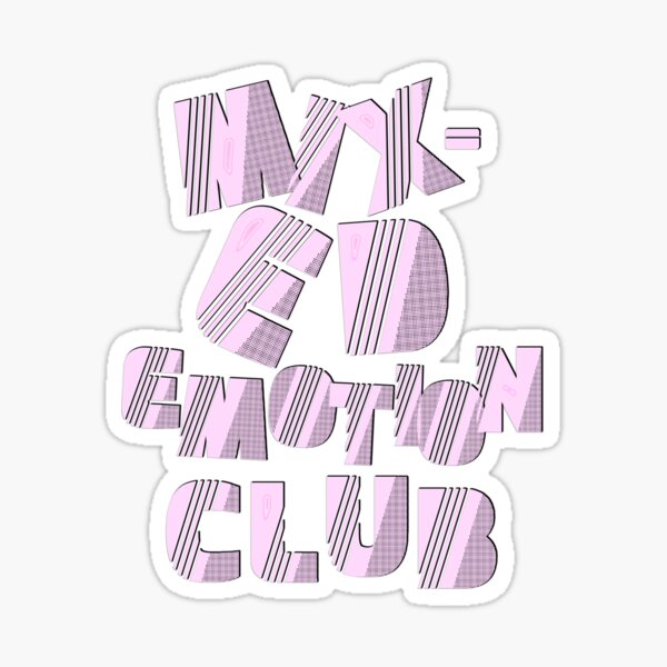 "Mixed Emotions Club" Sticker by mensijazavcevic Redbubble