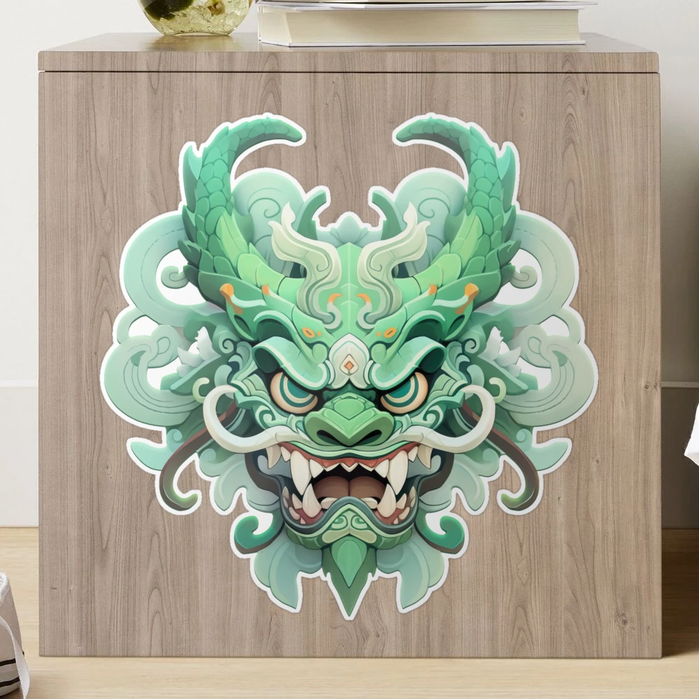Green Wood Dragon Symbol 2024 Chinese Sticker for Sale by GiftsForCouples