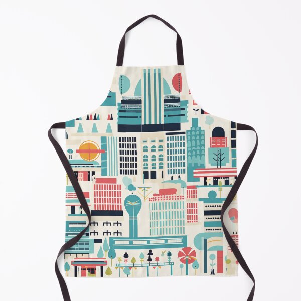 Item preview, Modernist Buildings - 1950s Style Print designed and sold by QuestingCloset.