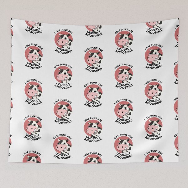 Item preview, Cow Puns Udderly Amoosing Funny Animal Puns designed and sold by punnybone.