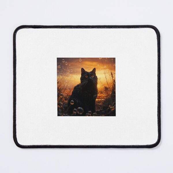Item preview, sunset cat and soap bubbles designed and sold by Filmharmony.