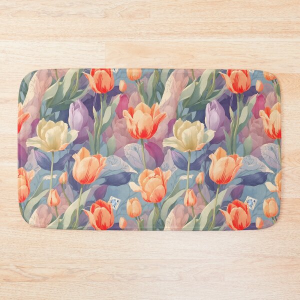 Item preview, Postal Watercolor Tulips Floral Pattern 2 designed and sold by Rae-SunshineArt.