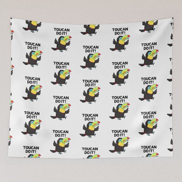 Item preview, Toucan Do It Funny Positive Bird Puns  designed and sold by punnybone.