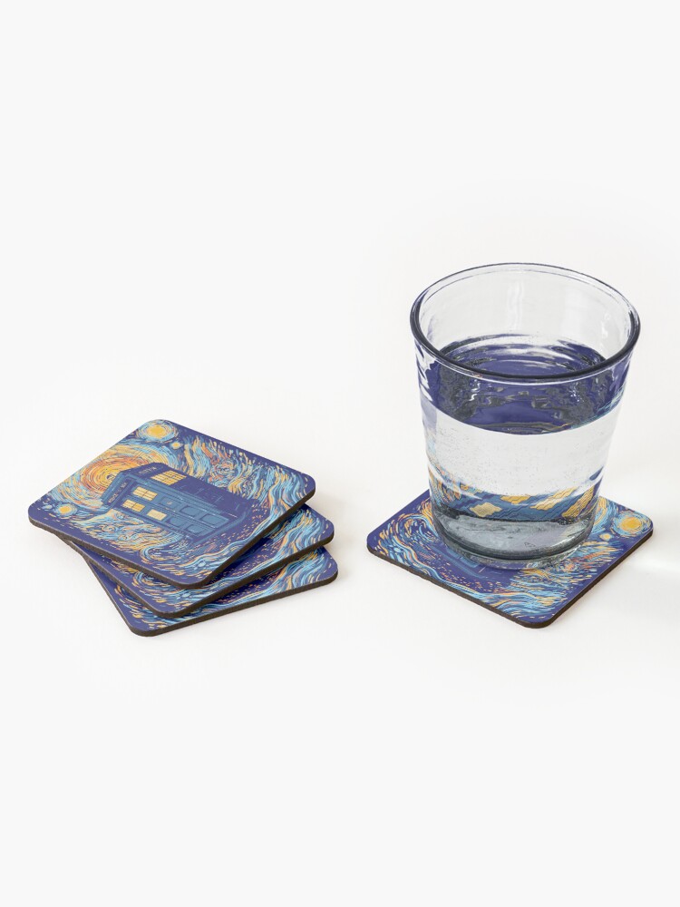 Thumbnail 2 of 5, Coasters (Set of 4), Starry blue box designed and sold by fredlevy-hadida.